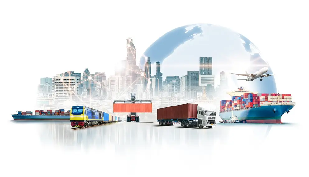 global business logistics import export white background container cargo freight ship transport concept 193223299
